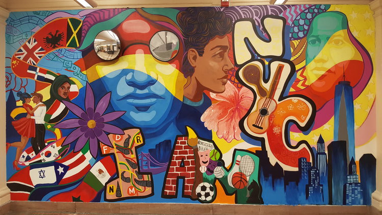 I am NYC mural at High School of Telecommunications
