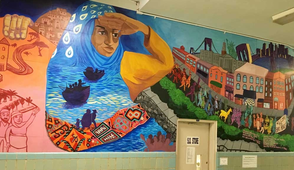 Welcome to Bay Ridge mural at Fort Hamilton High School